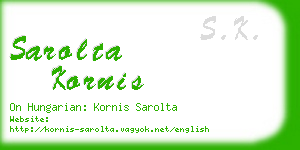 sarolta kornis business card